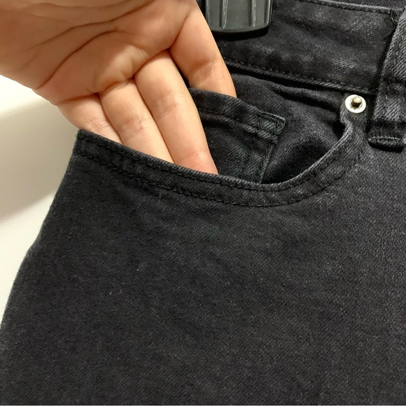 YMI Women’s Black Distressed Denim Flare Leg Bell Bottom Jeans - Picture 2 of 8